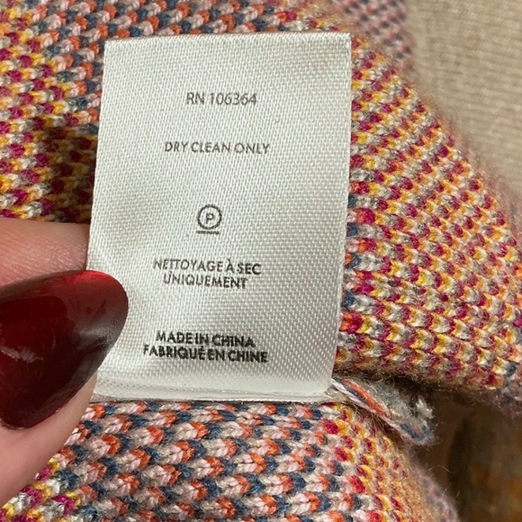 KULE The Capucine Multicolor Checkered Button Front Cardigan Women’s Large - Picture 13 of 13